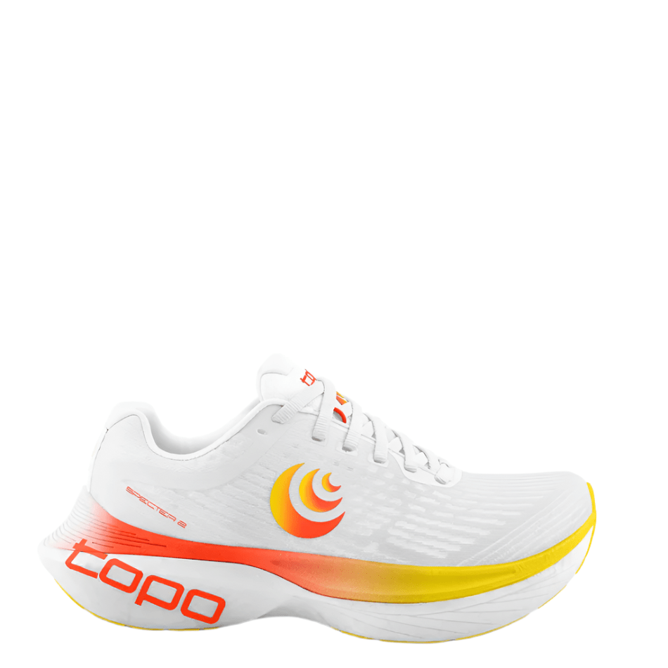 Topo Shoes Topo Men's Specter 2 Running Shoes in White/Sunset SS25 - Up and Running